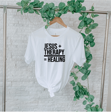 Load image into Gallery viewer, Jesus + Therapy =Healing Tee or Sweatshirt
