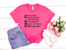 Load image into Gallery viewer, SHE IS Focused Affirmation Tee

